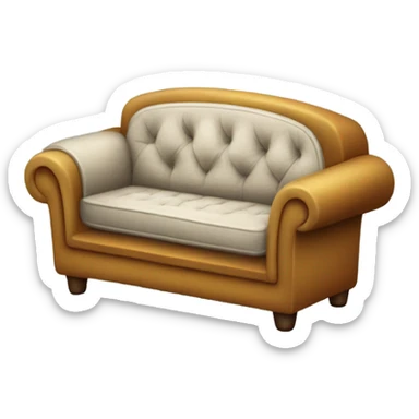 couch shaped phone sticker