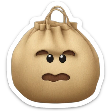 balls in a hairy skin coloured bag sticker