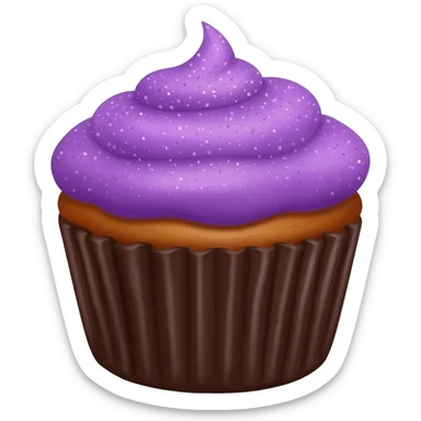 cupcake with purple icing sticker
