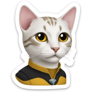 Cat Star Trek sticker
