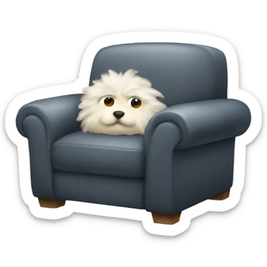 comfy fluffy chair sticker