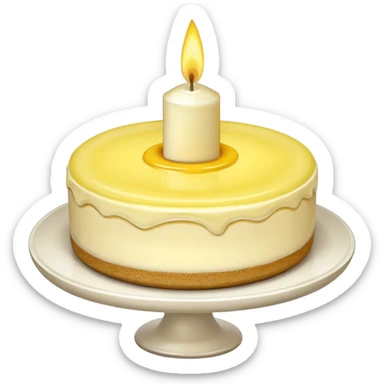 lemon cheesecake on candle sticker