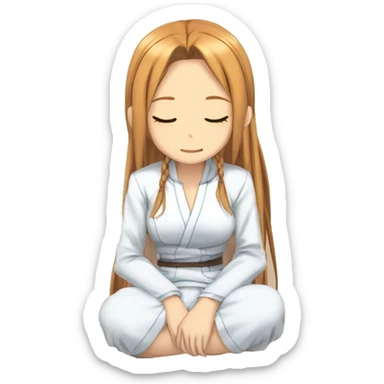 laying down sleeping full body Asuna anime sword art online one piece swim suiting  sticker