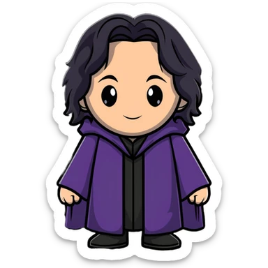 Serious Severus Snape in wizarding robes sticker