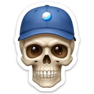 Tête de mort avec casquette sticker