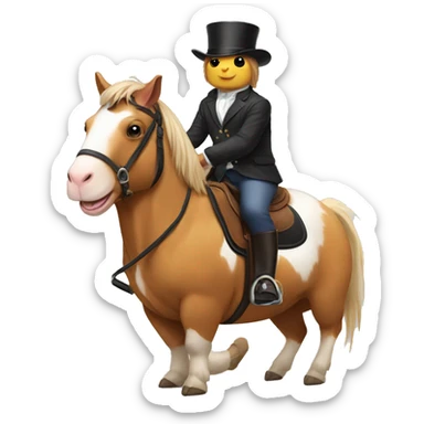 Guinea pig riding a horse sticker