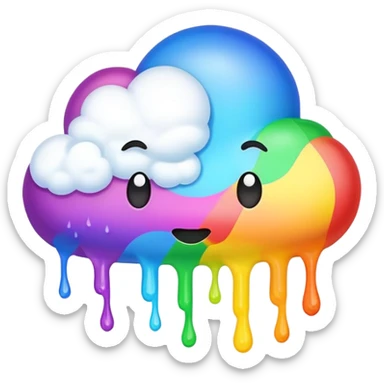 rainbow puke sticker