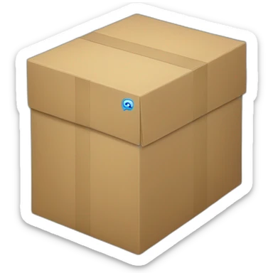 open box closed box side by side sticker