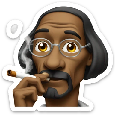 Snoop dog smoking sticker