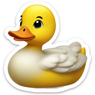 Yellow duck  sticker