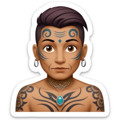 tattooed folk tattoo artist eccentric sticker