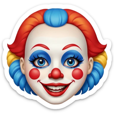 cara de payaso sticker