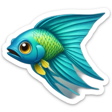 polynesian flying fish sticker