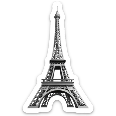 simplified eifel tower sticker