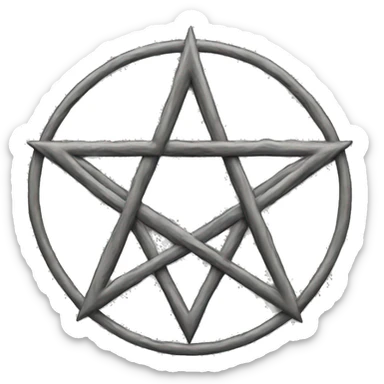 pentagram as a heart sticker