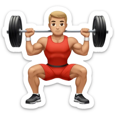 champion athlete weighted squats sticker