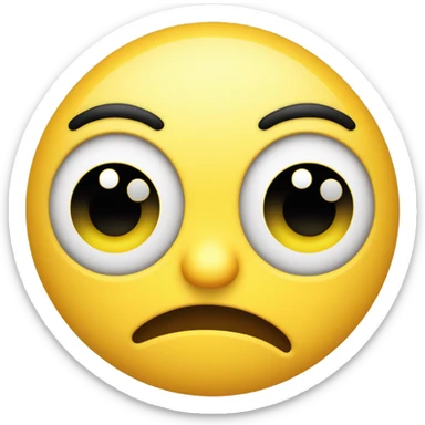 Yellow emoji pointing at itself wondering if anyone likes him sticker