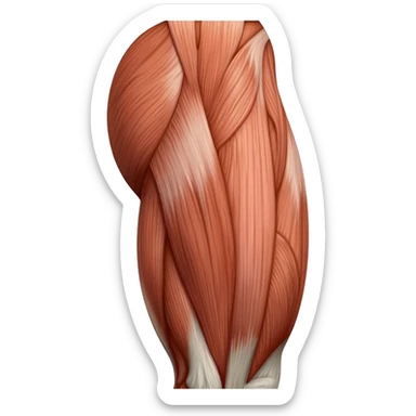 Gym athlete quadriceps sticker