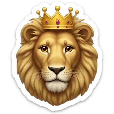 lion with crown sticker