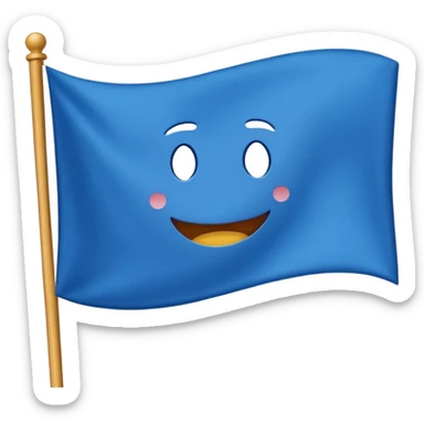 a blue flag sticker