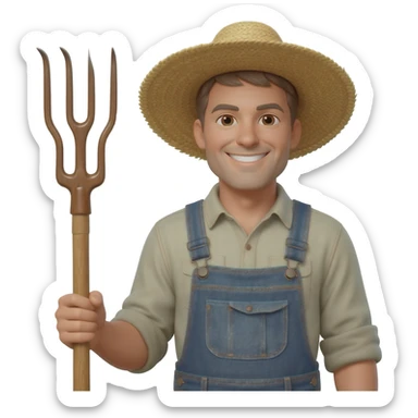 farmer man sticker