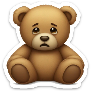 Sad Teddy bear sticker