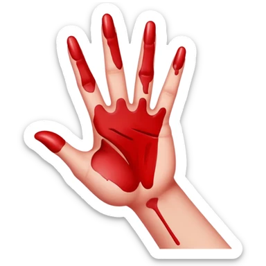 blood gang sign sticker