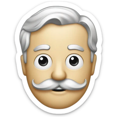 Monopoly game hold his mustache sticker