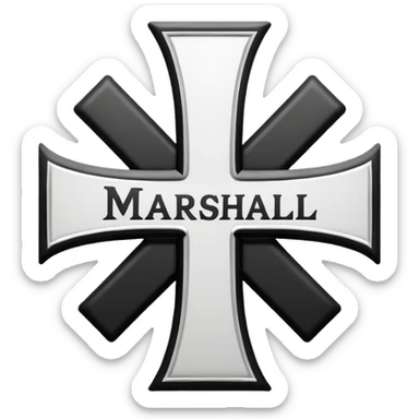 Marshall se cross logo with the letters se over it sticker
