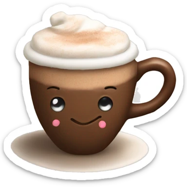 Hot cocoa with Christmas mug sticker