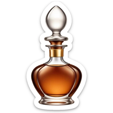 Perfume vintage classic brown sticker