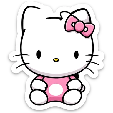 Hello kitty sad sticker