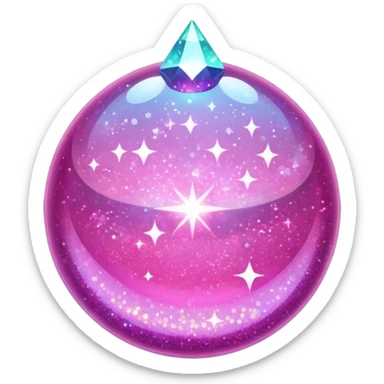 Pink aesthetic sparkles sticker