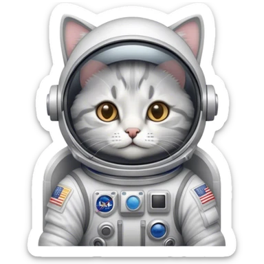 gato astronauta sticker