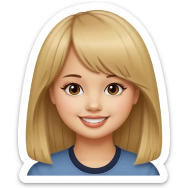 Debby Ryan (dirty blonde hair with straight bangs) sticker