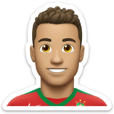 Ronaldo with World Cup Portugal sticker