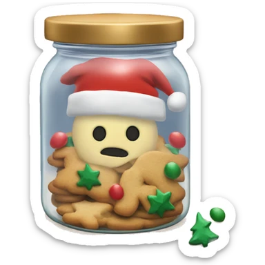 Cozy christmas cookies jar sticker