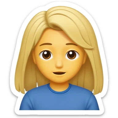 Like a 😏 like tucking its hair ..dont put hair tho sticker