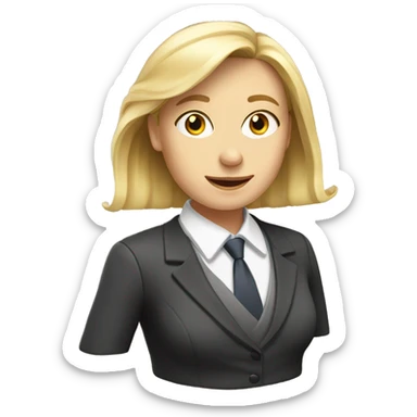blonde headteacher sticker