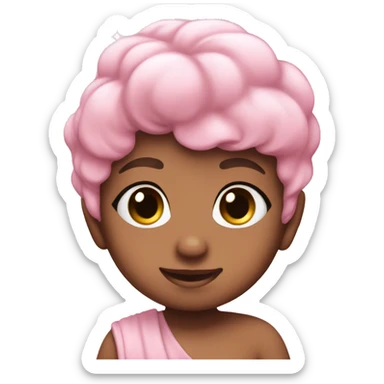 Baby pink heat with white sparkles  sticker