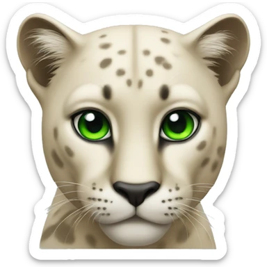 panther with green eyes sticker