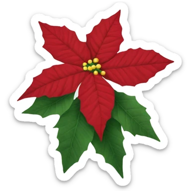 Poinsettia  sticker