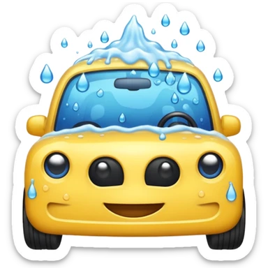 car wash, emoji style, more variations sticker