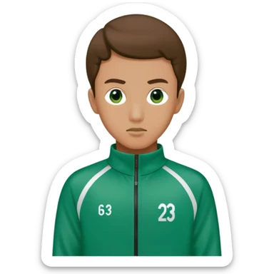 human player number 230 wearing green Squid Game tracksuit sticker