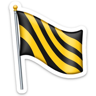 Flag tricolour up to down (black up)( yellow middle) and (white - bottom) sticker