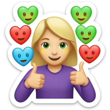 emojis for an alternative Microsoft teams. bright green with a techie vibe. Face expressions, thumbs up, and hearts. Hearts should me the only ones with multiple colours sticker