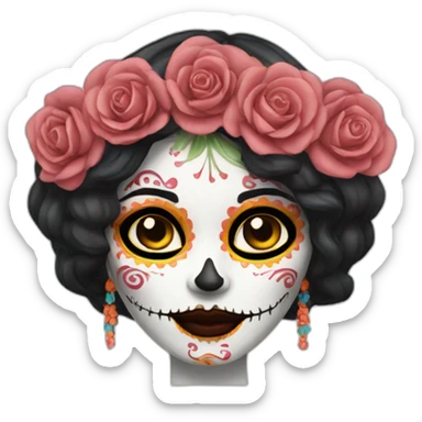 catrina face sticker