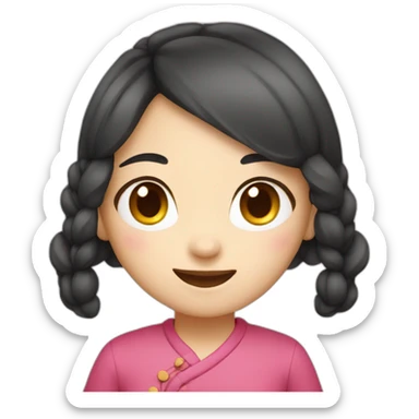 cute Chinese girl sticker