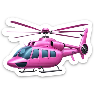 A very big pink helicopter sticker