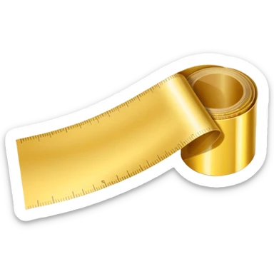 Measurement tape in gold for visiting card more options  sticker